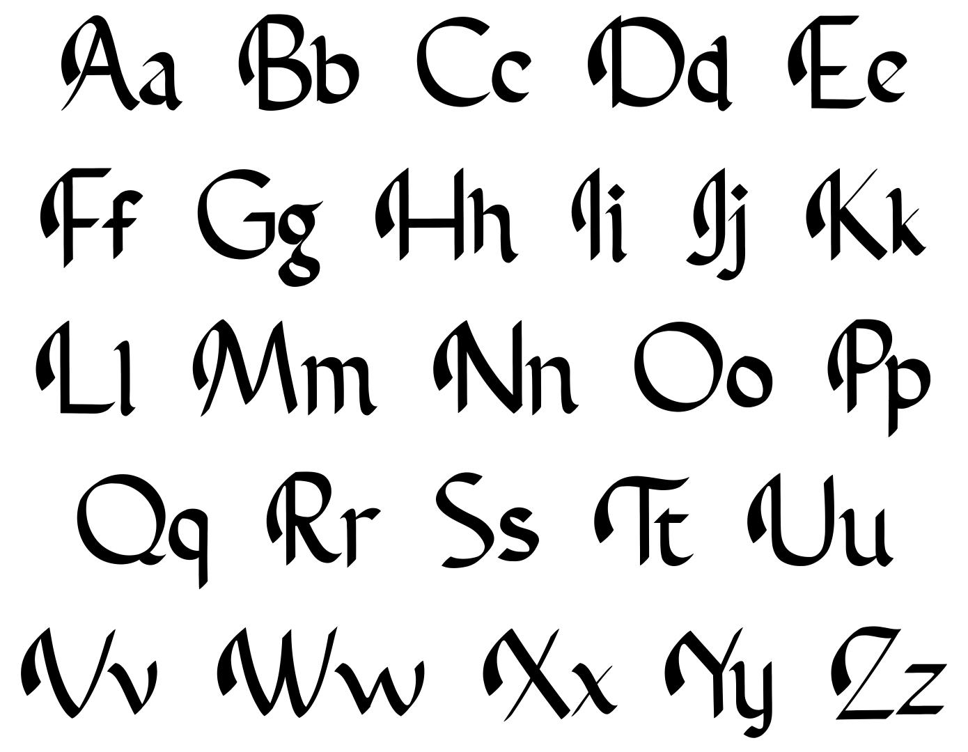 Cursive Alphabet Stencils In Printable