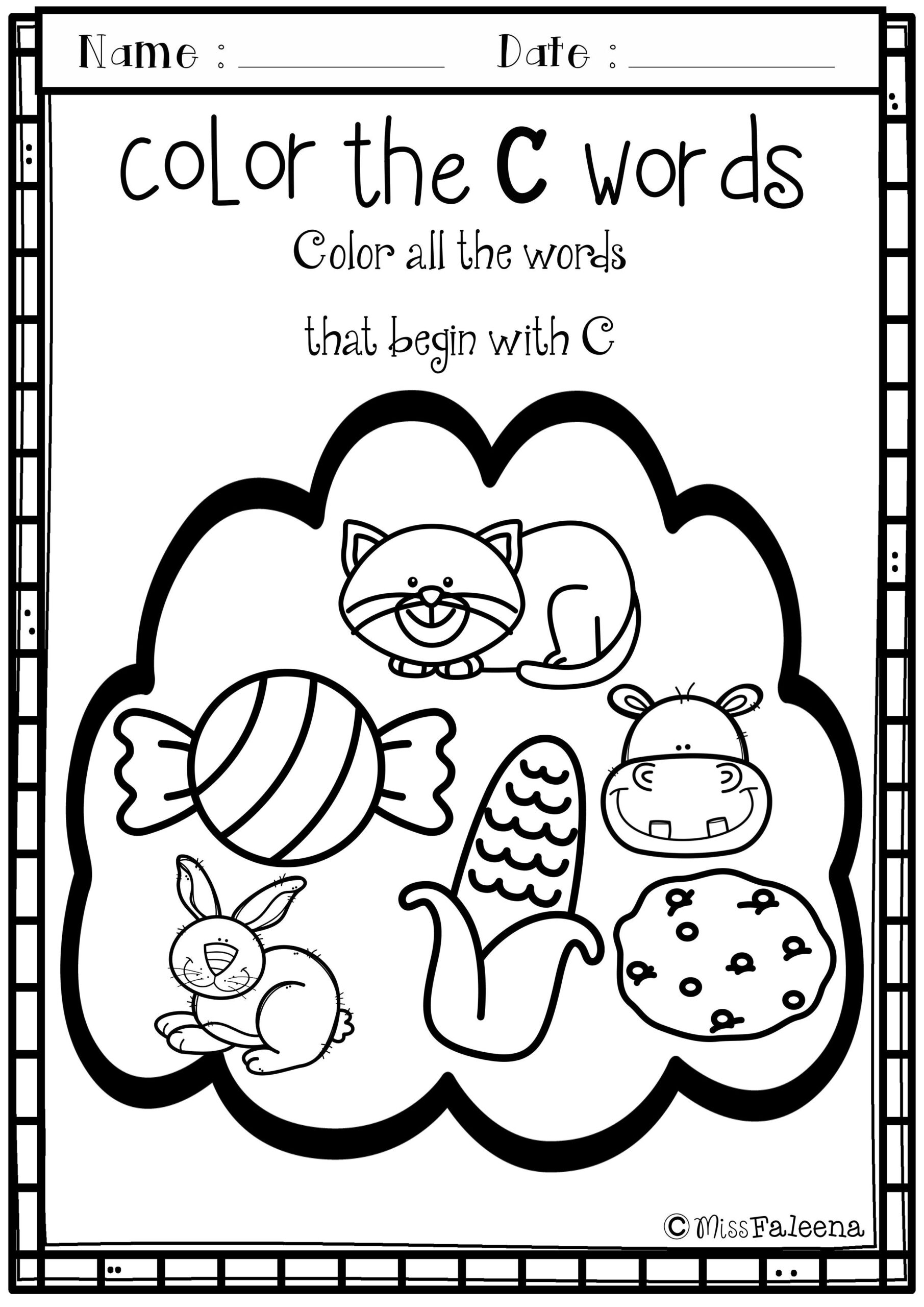 Letter C Worksheets For Toddlers AlphabetWorksheetsFree