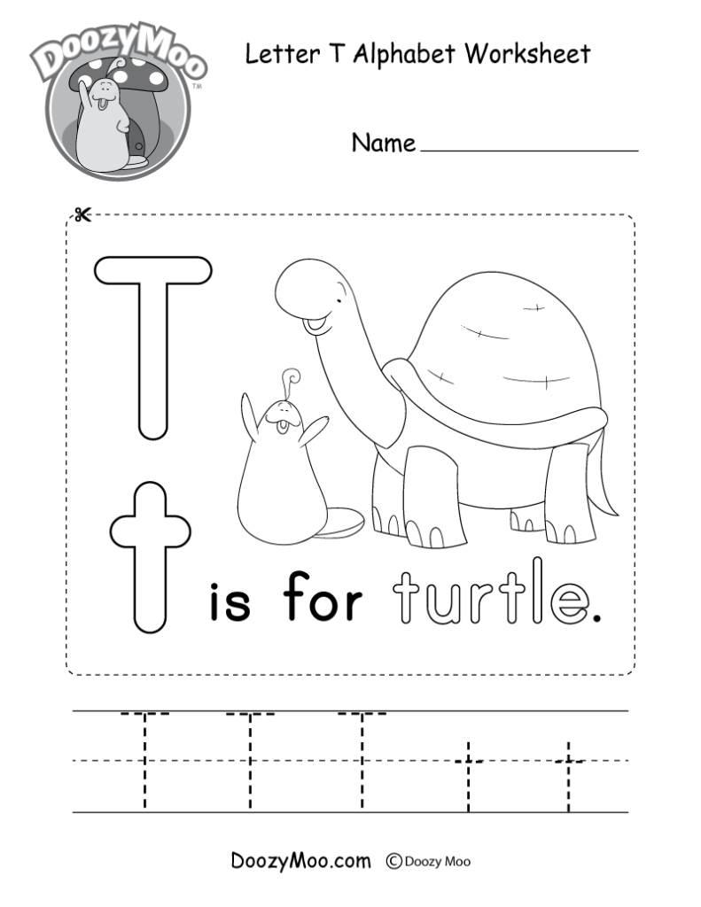 Alphabet Worksheets (Free Printables)   Doozy Moo Regarding Letter T Worksheets For First Grade