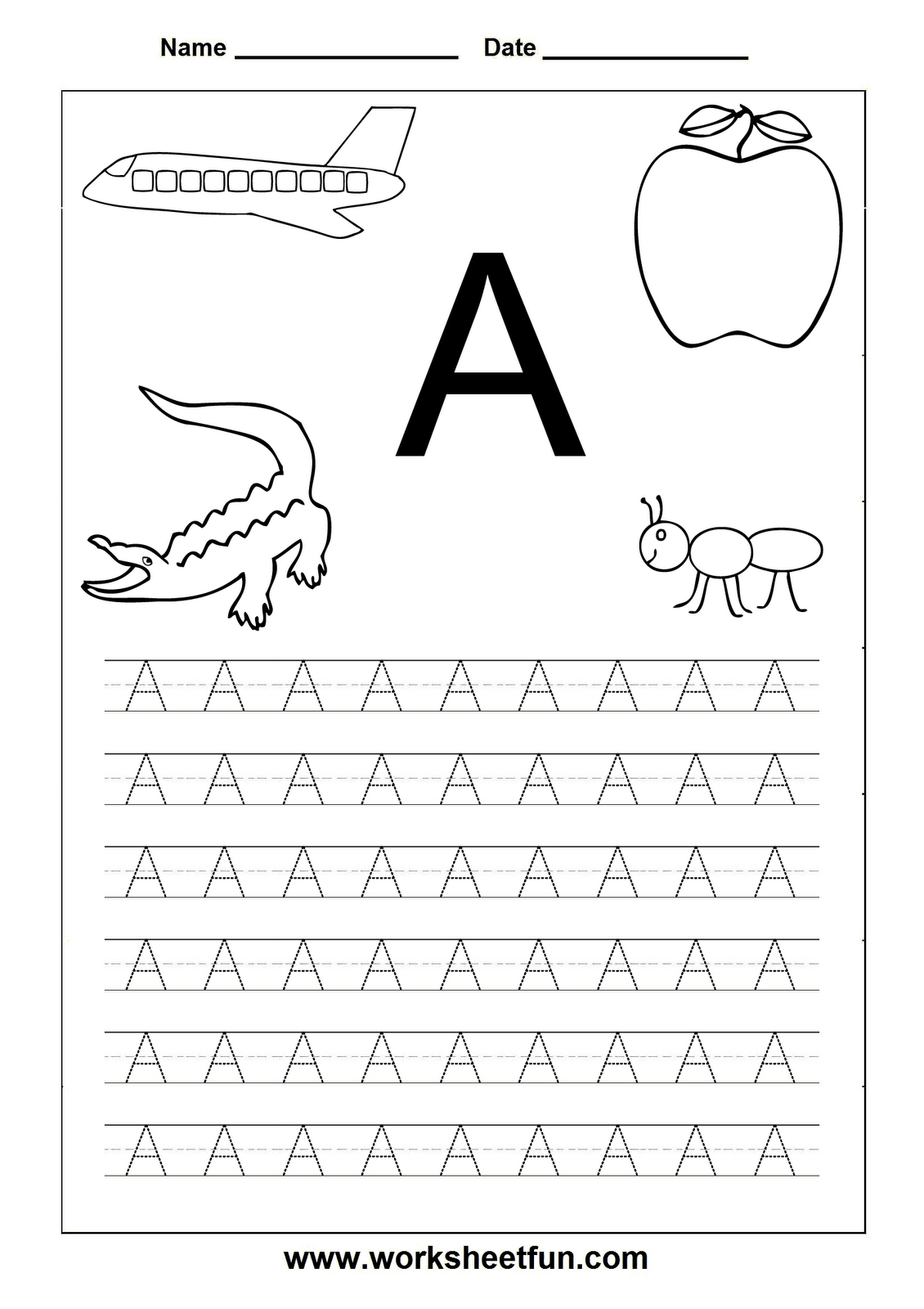 Pre K Printable Worksheets Alphabet