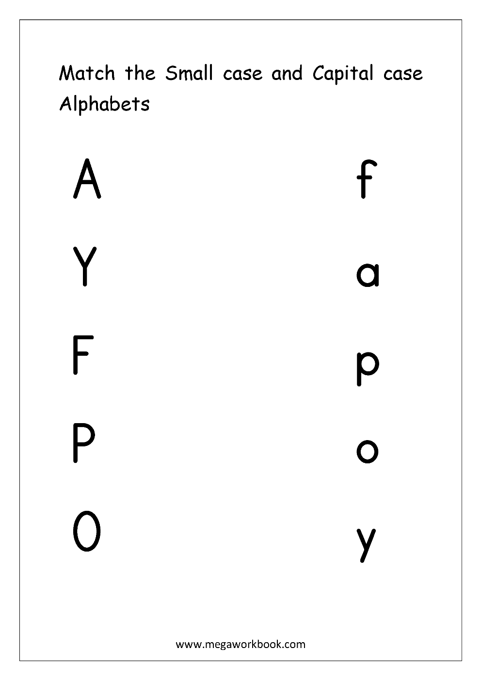 Alphabet Match Up Worksheets | AlphabetWorksheetsFree.com