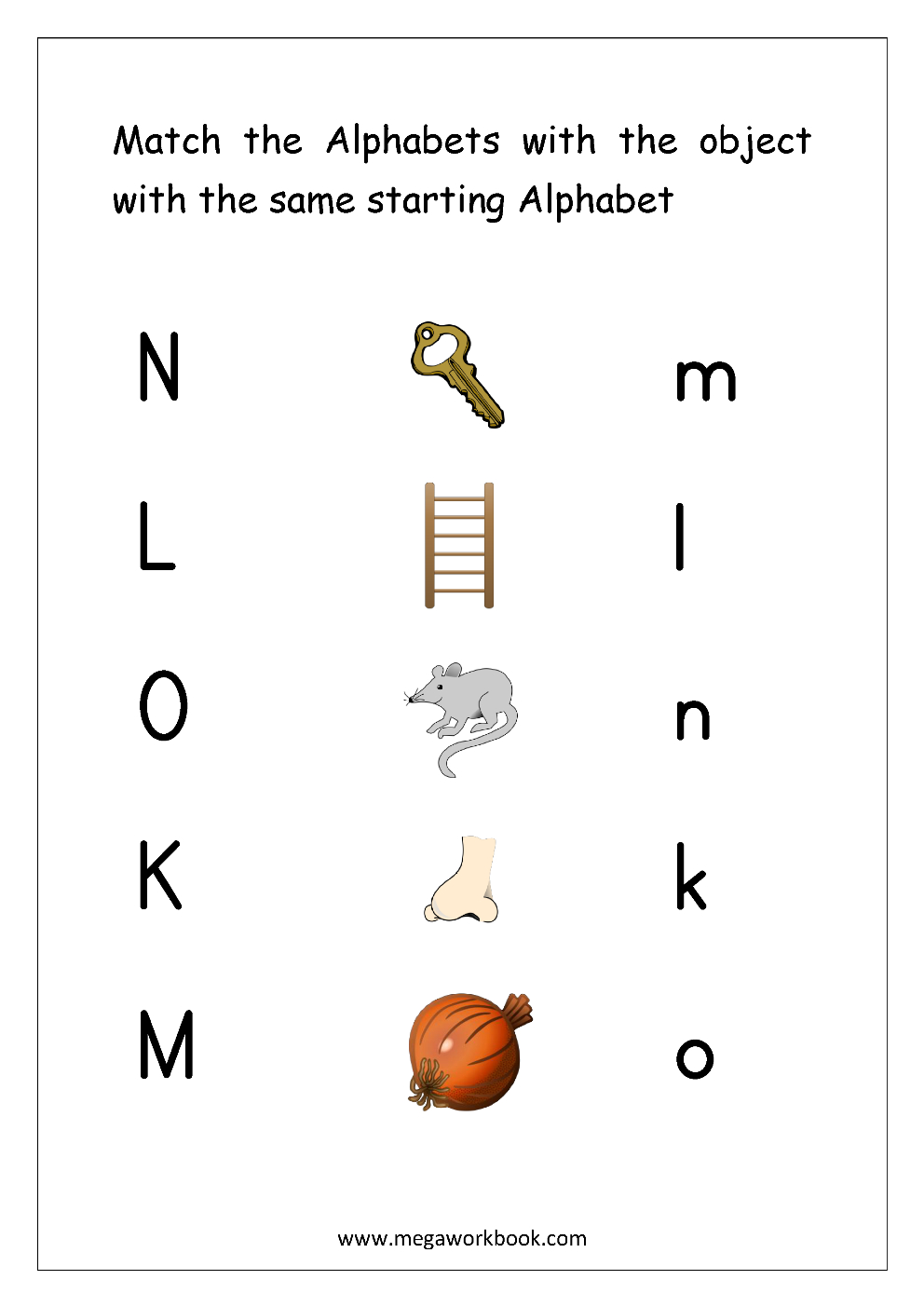 alphabet matching worksheets for nursery alphabetworksheetsfreecom