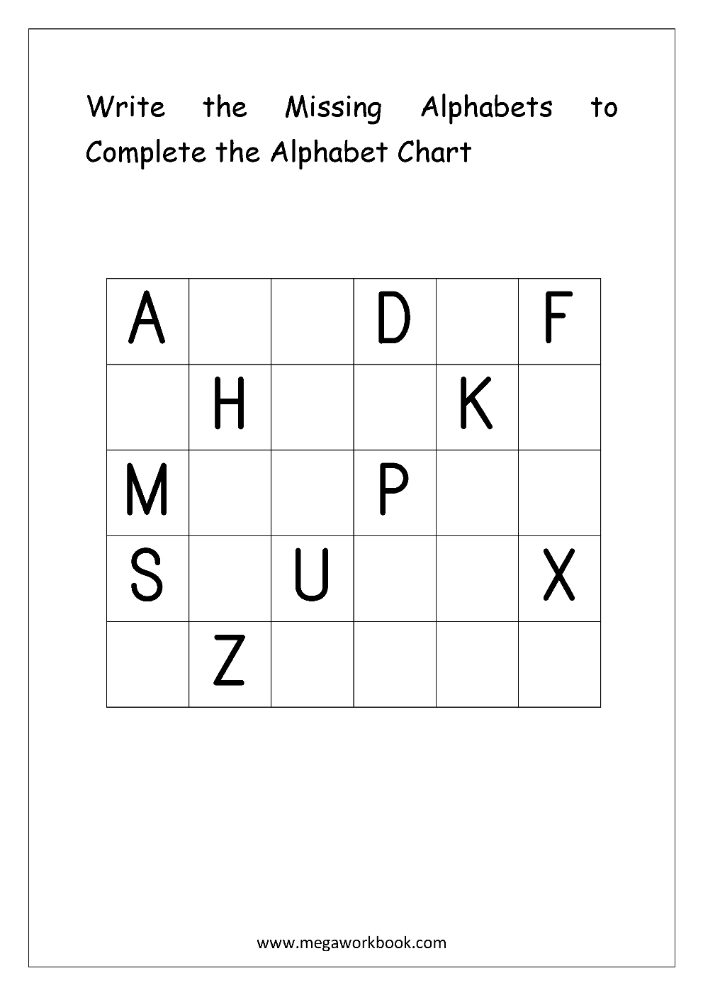Alphabet Order Worksheets Free | AlphabetWorksheetsFree.com