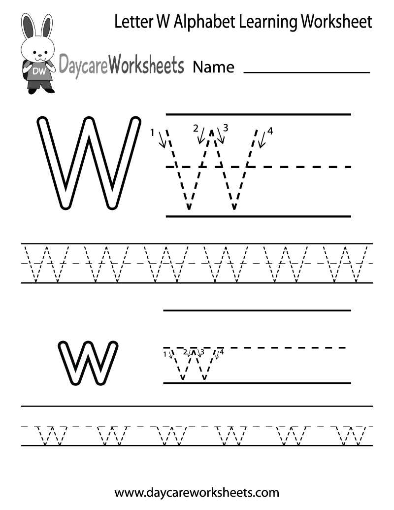 Letter W Worksheets For Preschool AlphabetWorksheetsFree