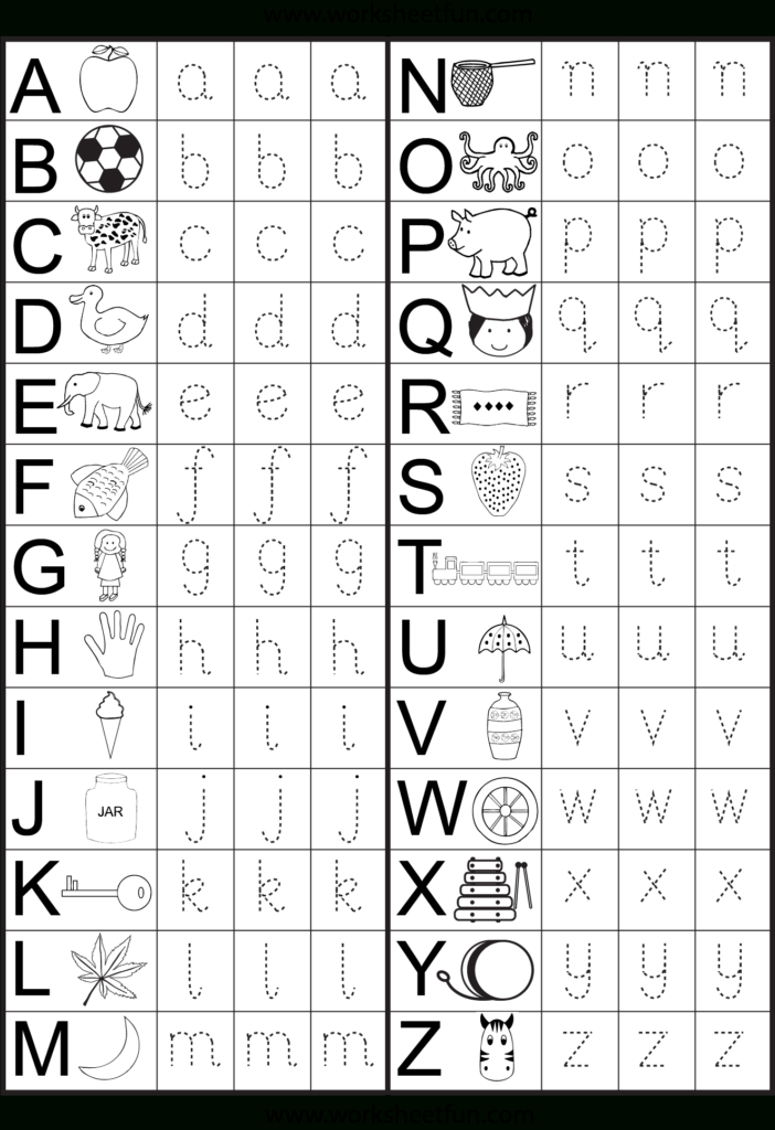 Free Tracing Letters Worksheet | Printable Worksheets And Inside Alphabet Tracing Worksheets Free