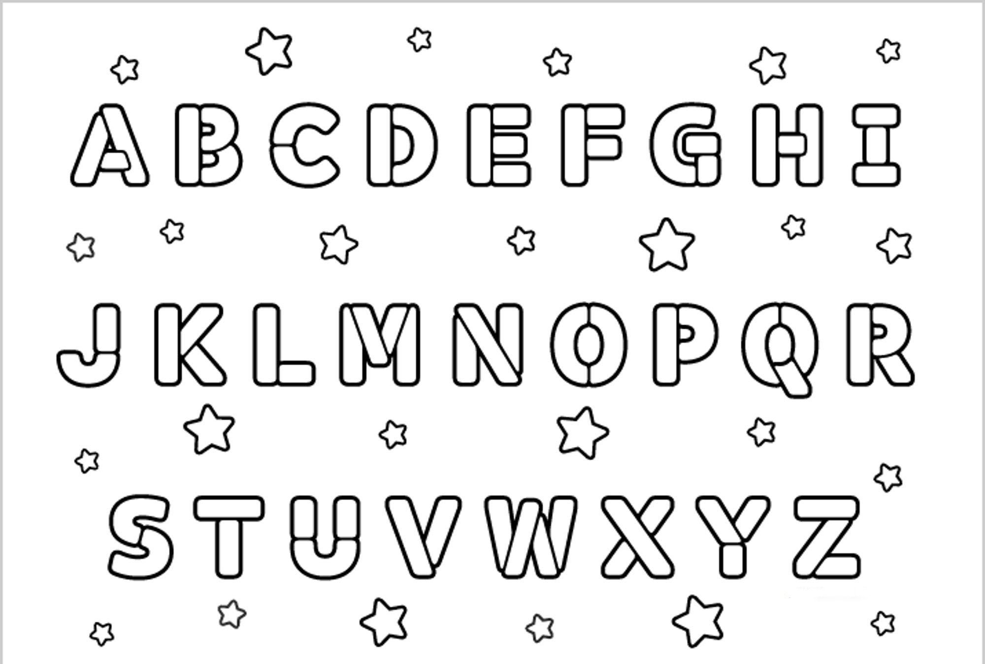 Free Printable Alphabet Coloring Worksheets For Kindergarten Pdf