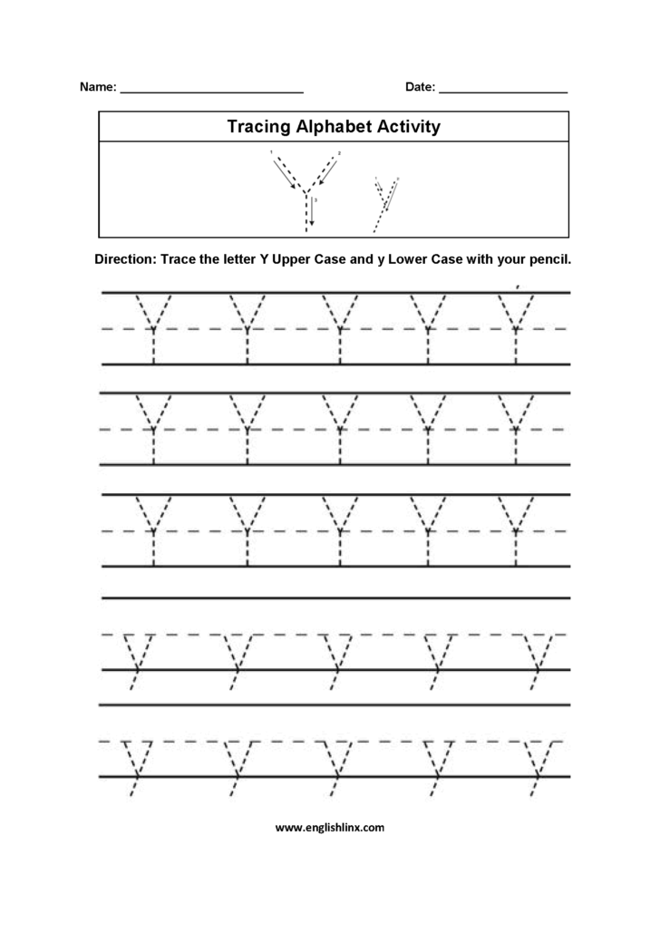 grade 1 alphabet tracing worksheets