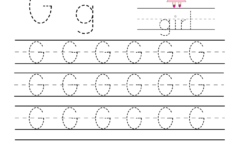 Kindergarten Letter G Writing Practice Worksheet Printable with Letter G Worksheets For Toddlers