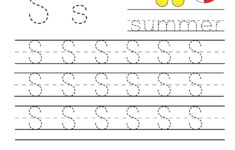 Kindergarten Letter S Writing Practice Worksheet Printable regarding Letter S Worksheets