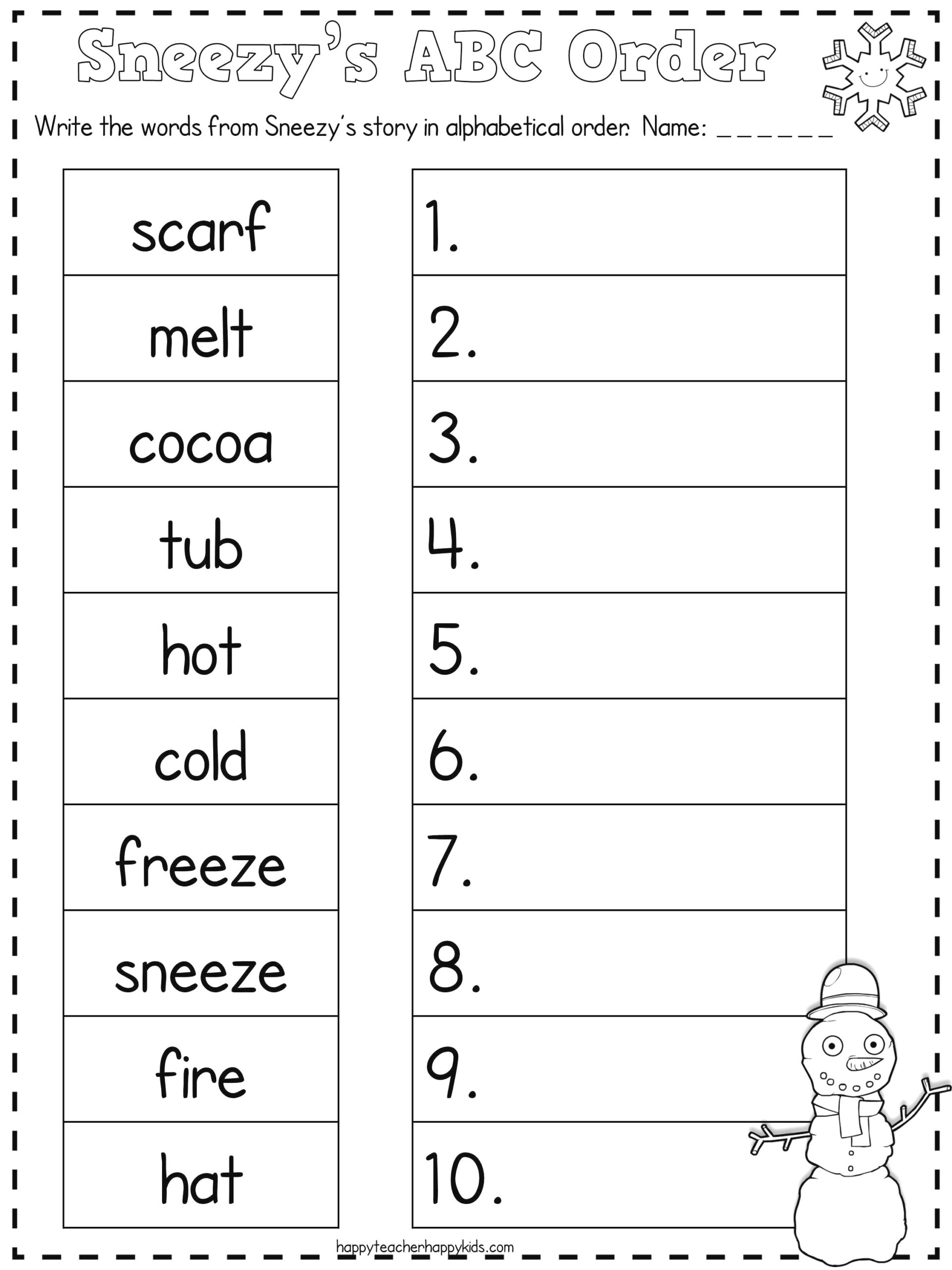 Alphabet Order Worksheets Free AlphabetWorksheetsFree