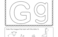 Letter G Coloring Worksheet - Free Kindergarten English pertaining to Letter G Worksheets For Toddlers