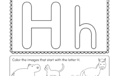 Letter H Coloring Worksheet - Free Kindergarten English for Alphabet Worksheets H