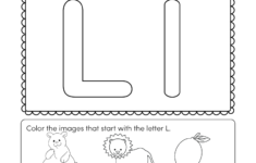 Letter L Coloring Worksheet - Free Kindergarten English within Letter L Worksheets Pdf