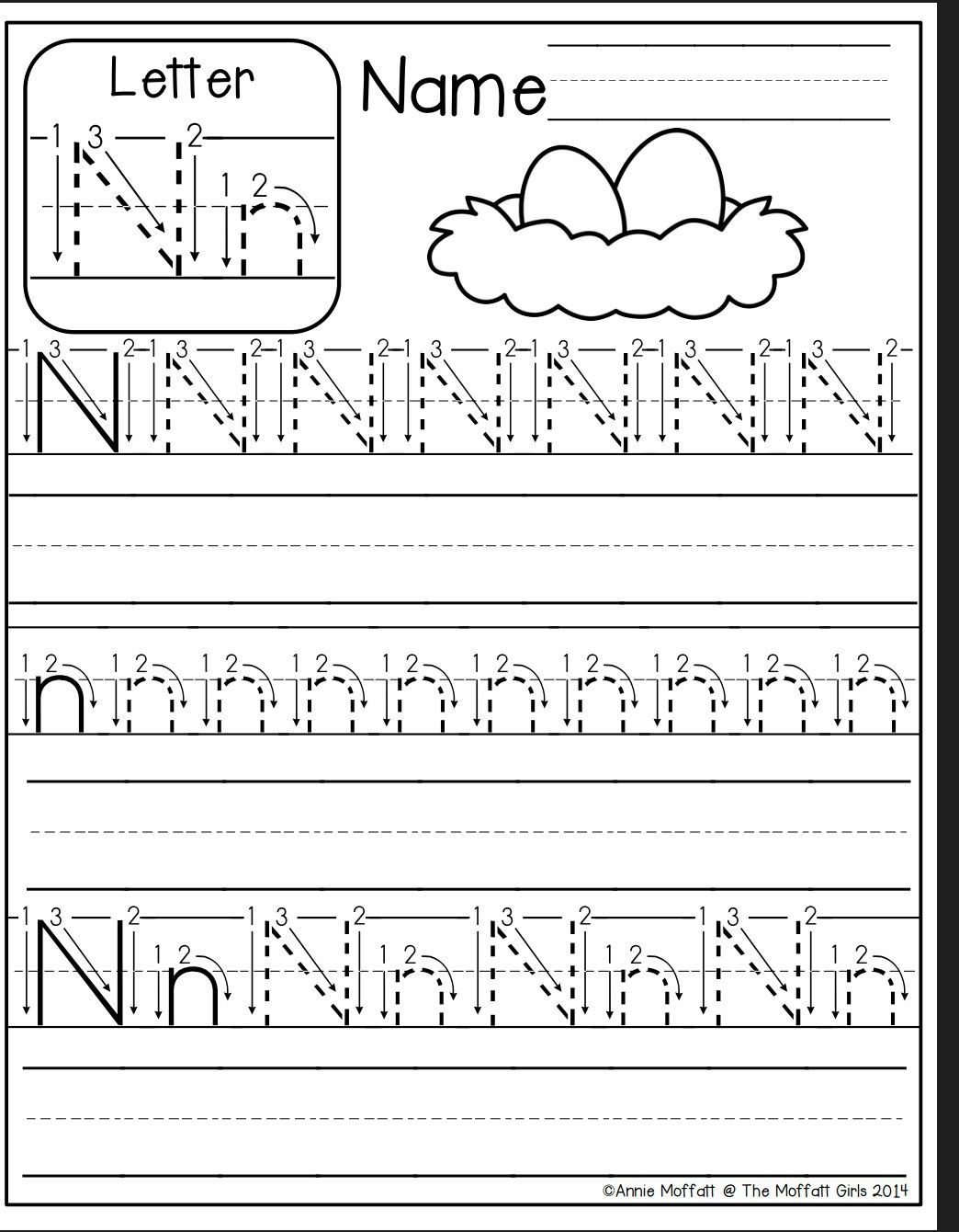 Letter N Worksheets For Kindergarten AlphabetWorksheetsFree
