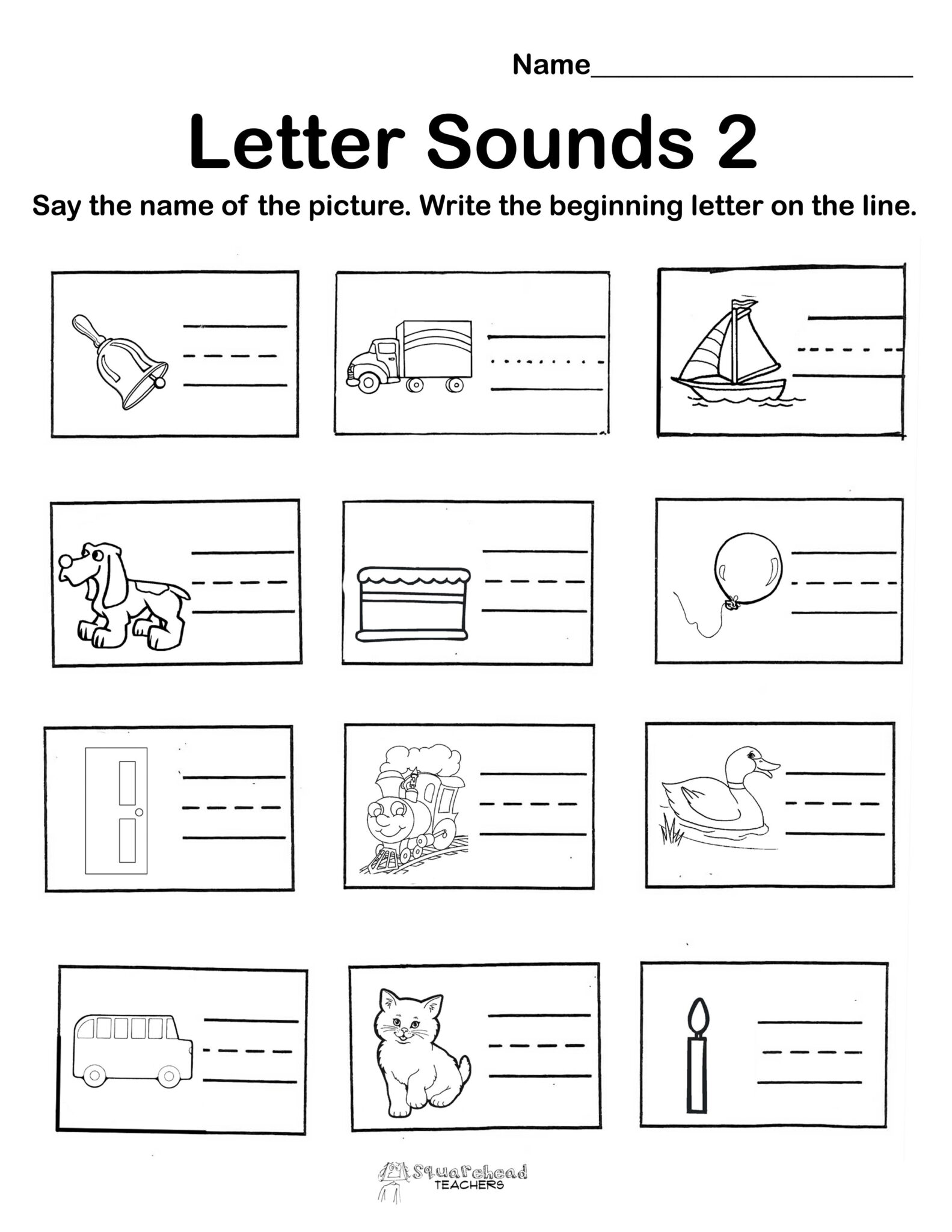 Letter Sounds Worksheet 2 | Letter Worksheets For Preschool intended ...