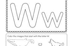 Letter W Coloring Worksheet - Free Kindergarten English intended for W Letter Worksheets