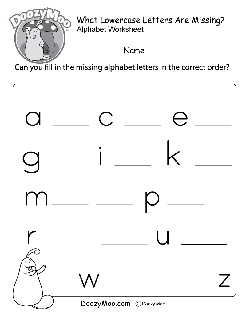 Alphabet Worksheet For Grade 1