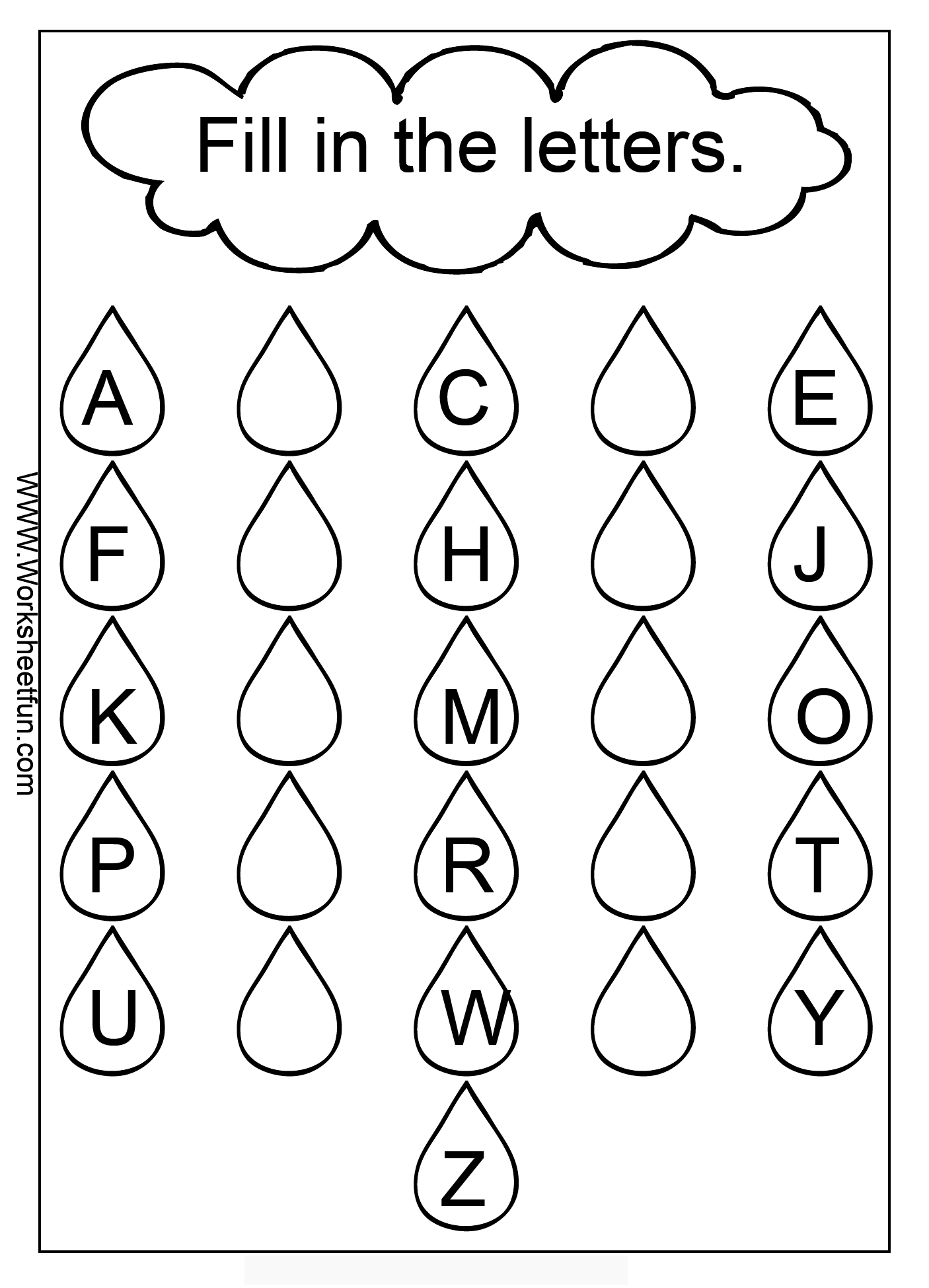 worksheet for grade 1 alphabet