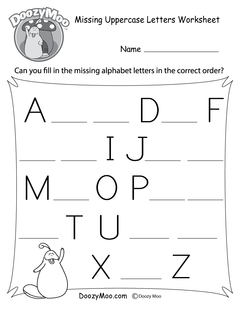 Alphabet Worksheets Fill In The Missing Letter AlphabetWorksheetsFree