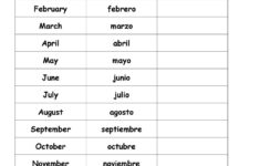 Months Of The Year In Spanish | Spanish Worksheets, Months for Alphabet Exercises In Spanish