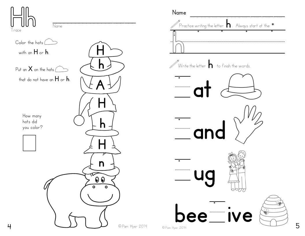 Free Printable Letter H Alphabet Learning Worksheet For Preschool Letter H Worksheets For 