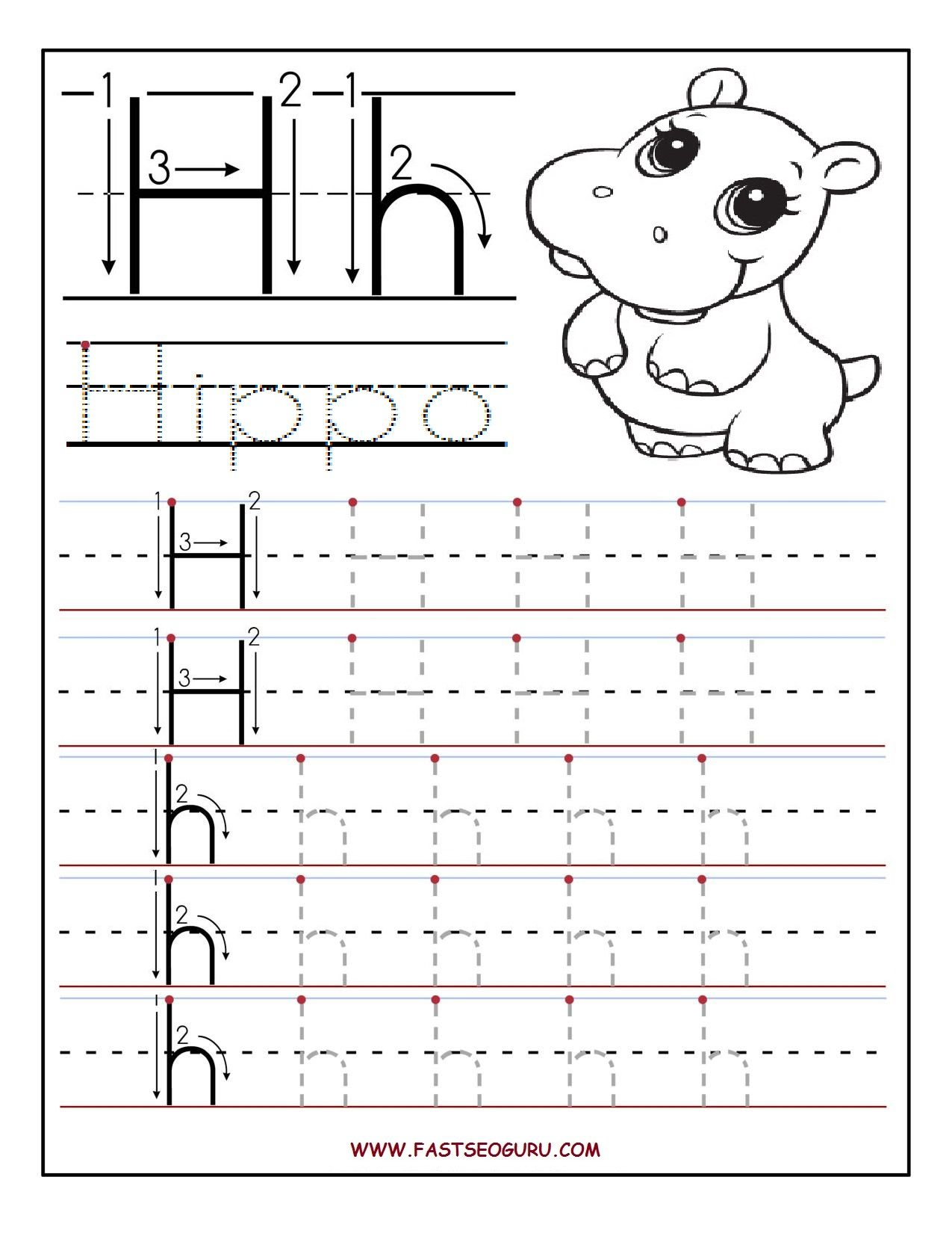 Letter H Worksheets Free Printables AlphabetWorksheetsFree