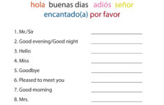 Spanish Greetings Matching #classroomiq #spanishworksheets intended for Alphabet Exercises In Spanish