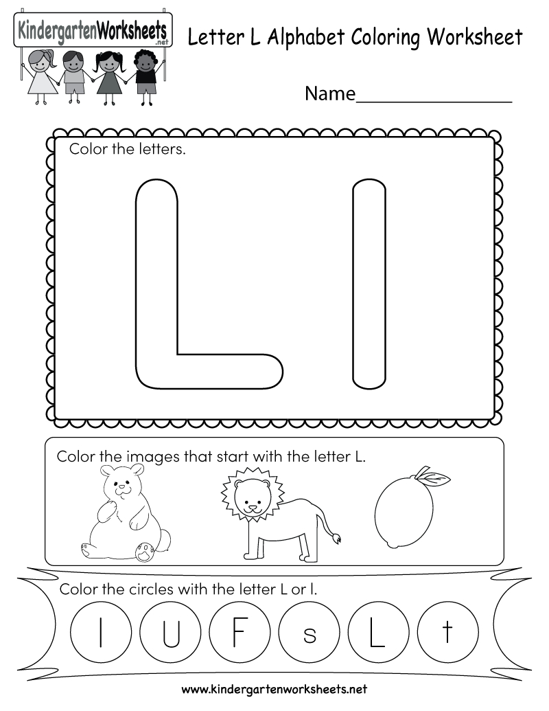 Letter L Printable Worksheets