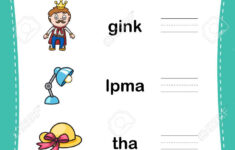 Write The Correct Word The Jumbled Letters,illustration, Vector with regard to Alphabet Jumble Worksheets