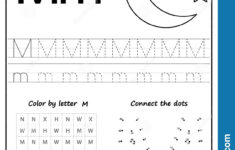 Writing Letter M. Worksheet. Writing A-Z, Alphabet for Alphabet Learning Worksheets