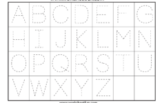 5 Best Images Of Tracing Letters Printable Sheets inside Alphabet Tracing Sheet Free