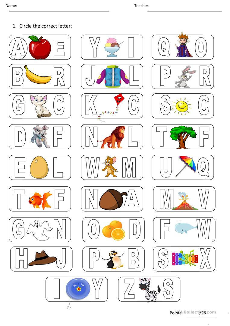 Alphabet Worksheets For Nursery Class Alphabetworksheetsfreecom English Alphabet Worksheet 