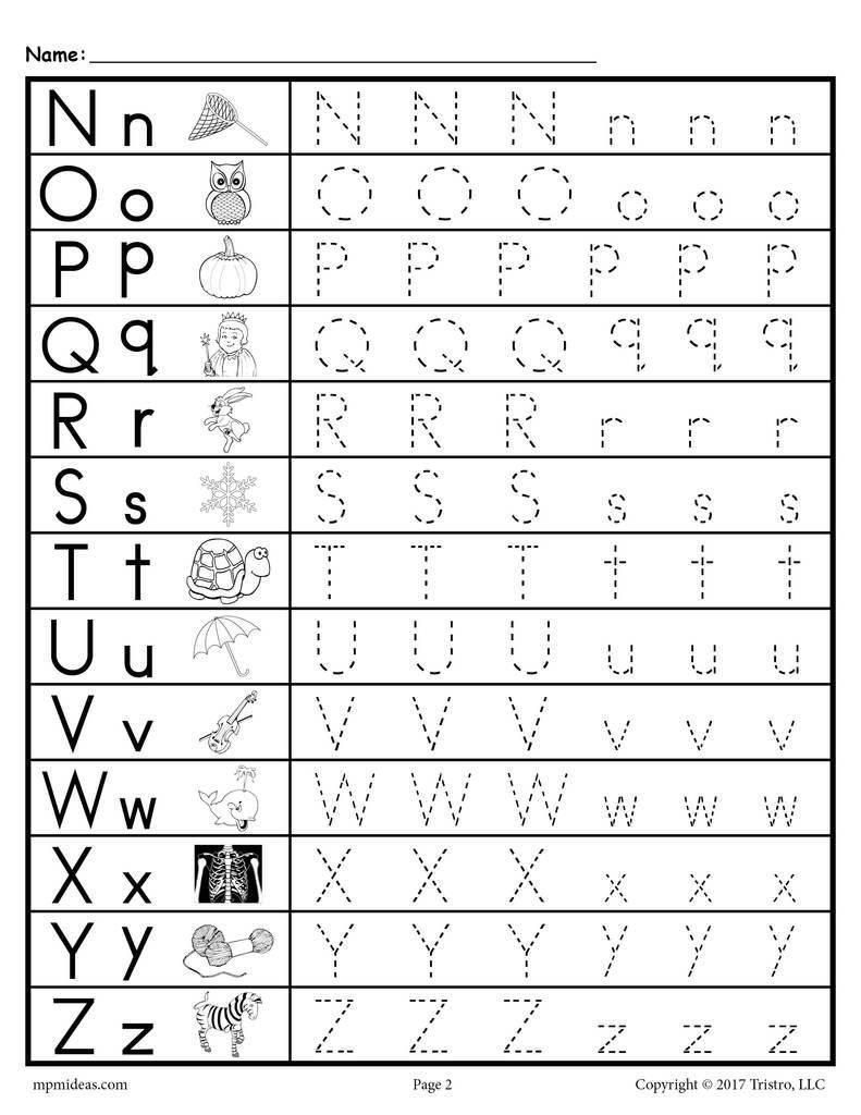 Free Printable Alphabet Templates For Tracing