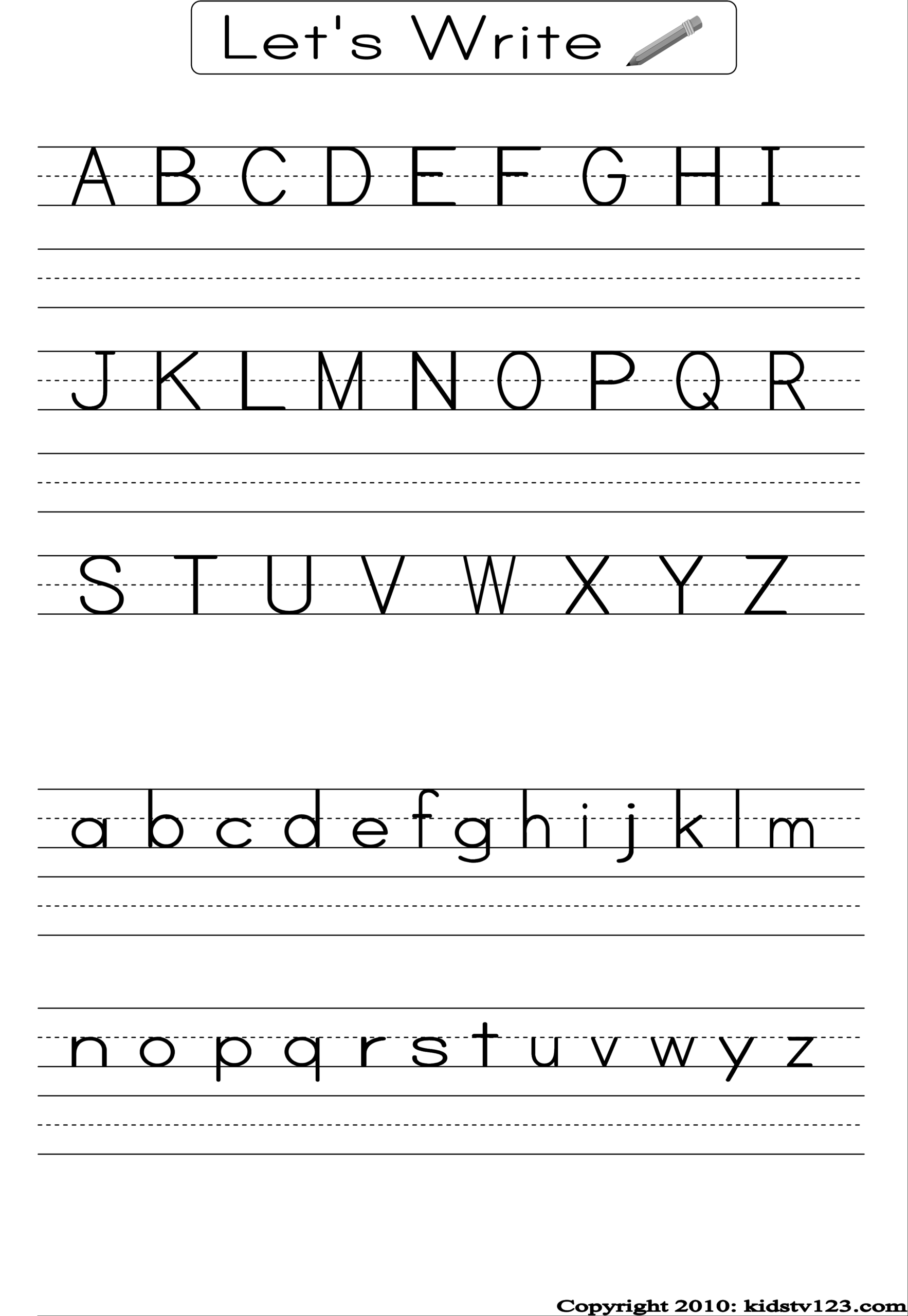 Printable Alphabet Handwriting Worksheets A To Z Pdf Printable Alphabet Worksheets