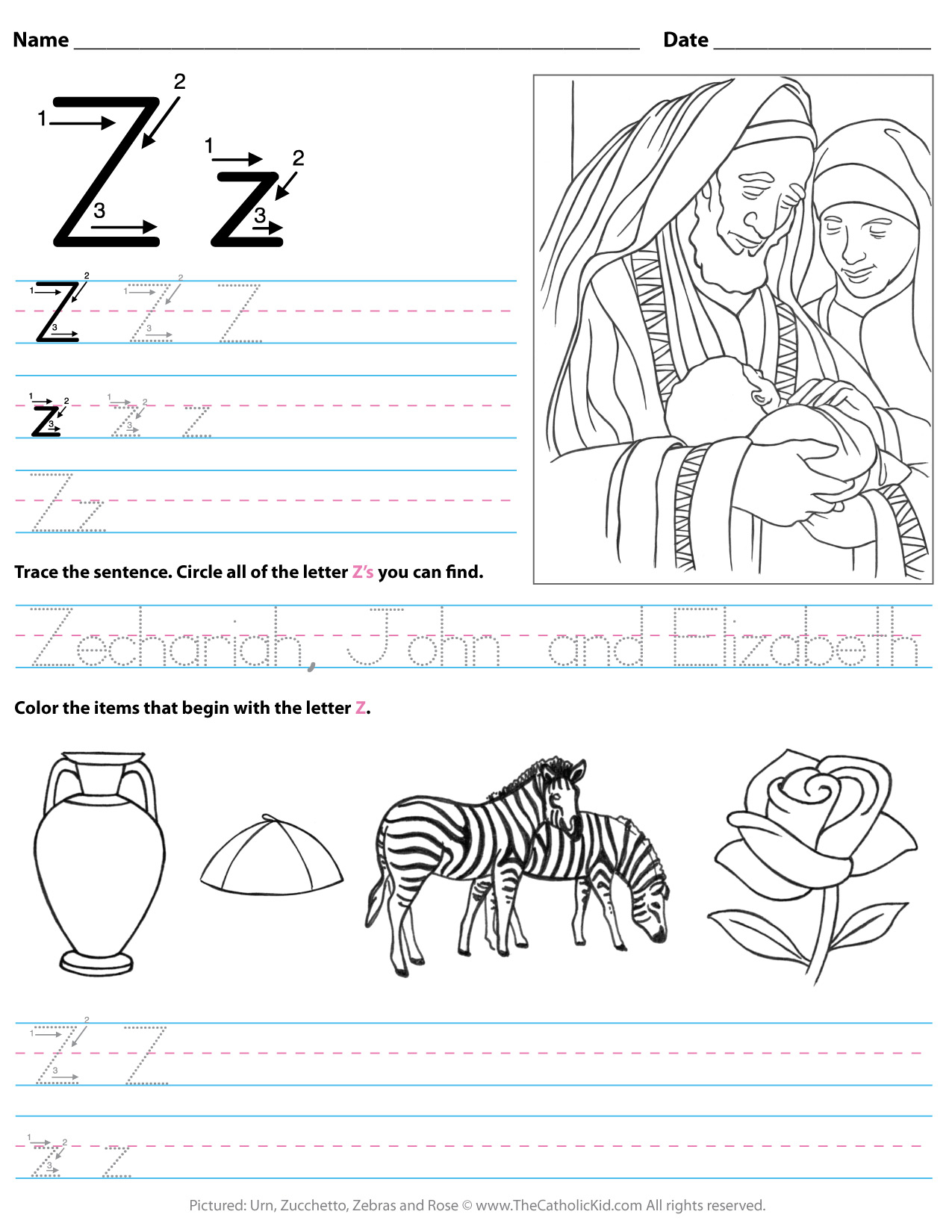 Kindergarten Worksheets Letter Z Wallpaper Last