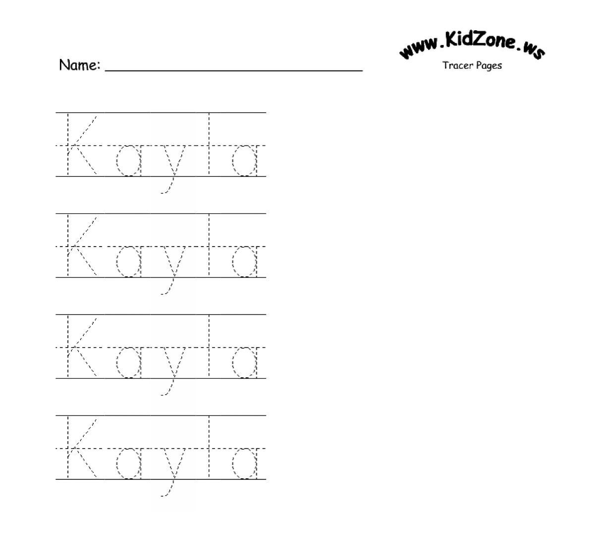 Name Tracing Template Blank AlphabetWorksheetsFree