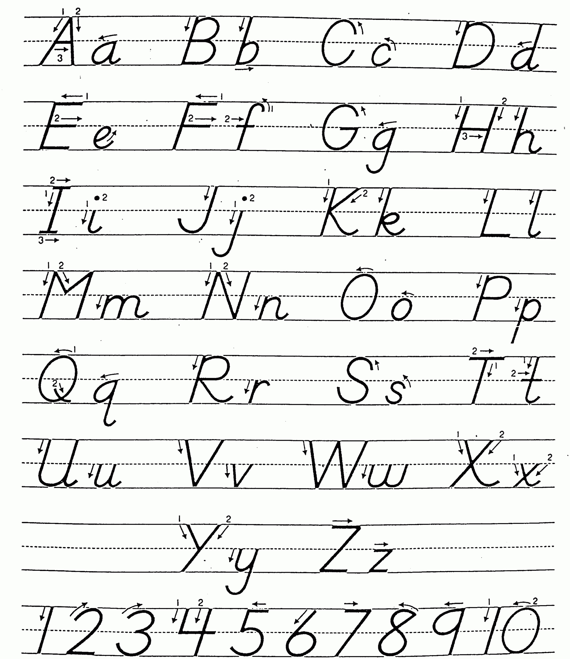 Alphabet Tracing Victorian Cursive AlphabetWorksheetsFree