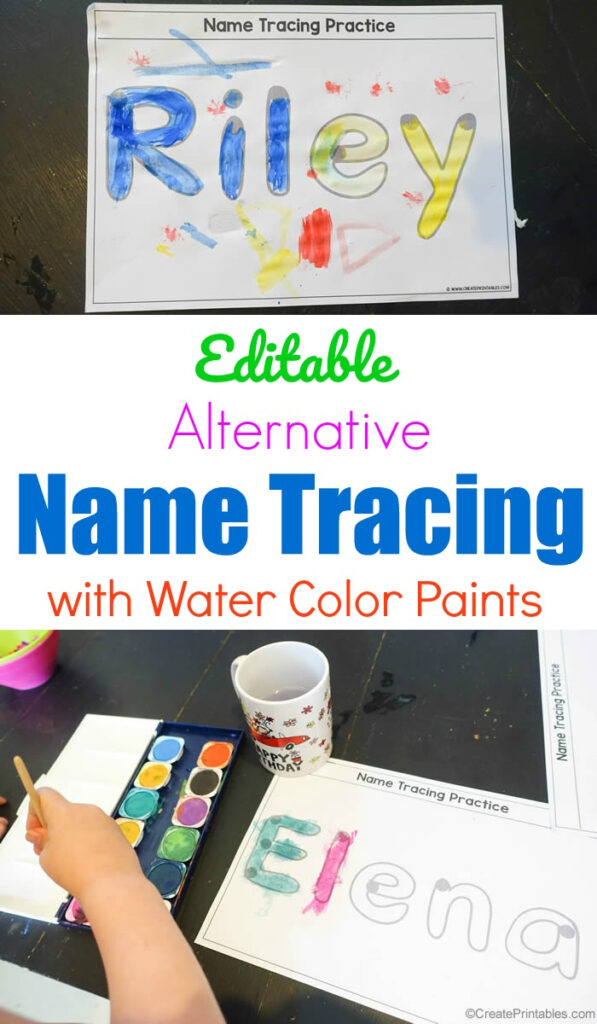 Editable Alternative Name Tracing With Paint   Create Printables Throughout Rainbow Name Tracing