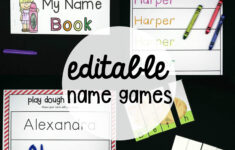 Editable Name Games intended for Name Tracing Games