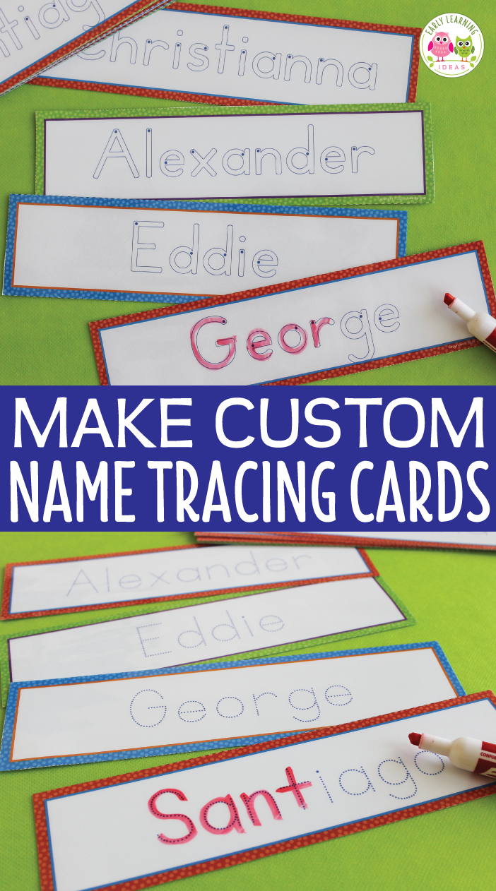 Editable Name Tracing Cards | Name Writing Activities For inside Letter Tracing Editable