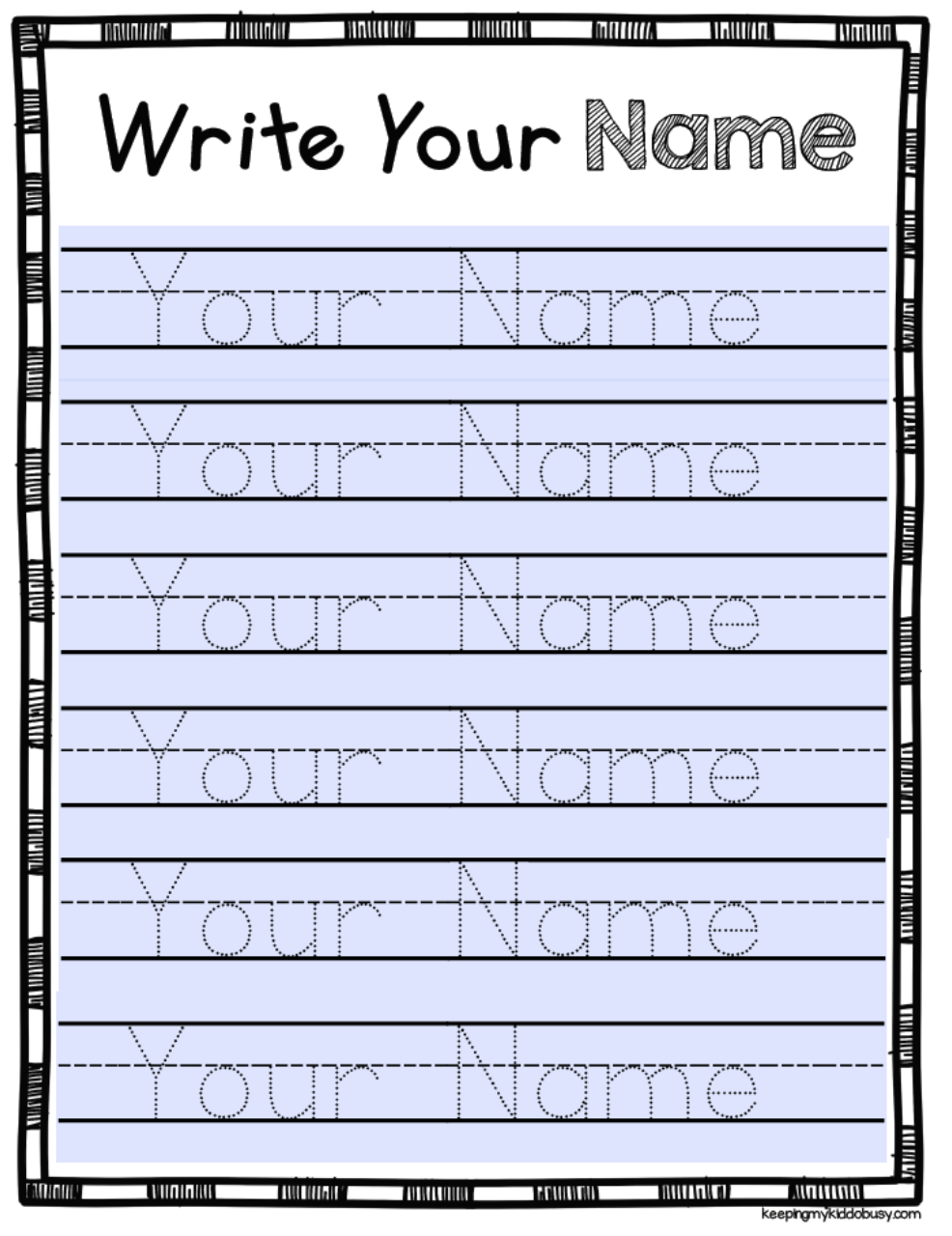 Tracing Name Worksheets Free Printable