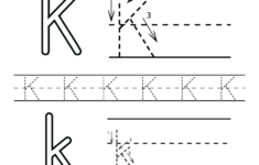 Free Letter K Alphabet Learning Worksheet For Preschool with Letter Tracing K