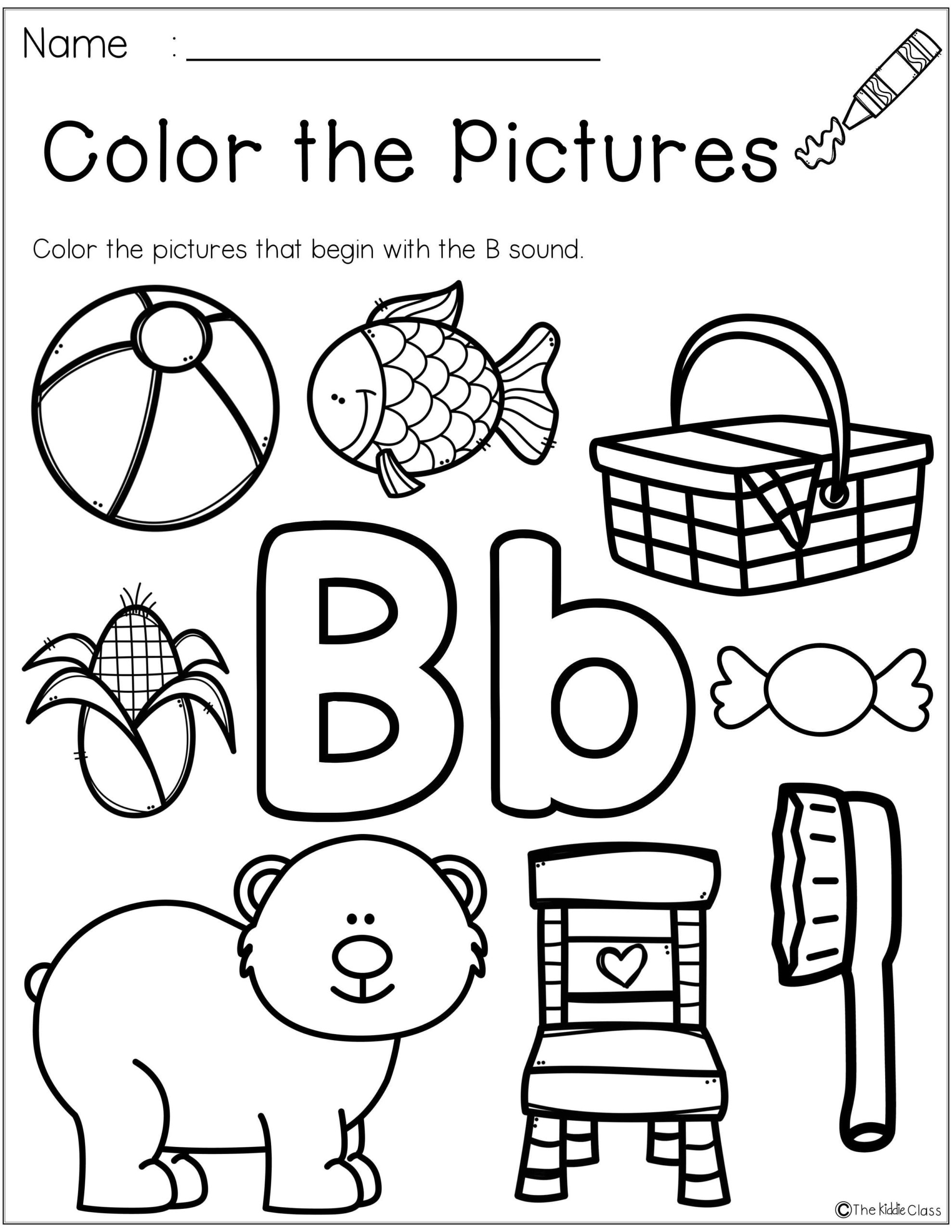 printable letter b worksheets for kindergarten preschoolers - printable ...