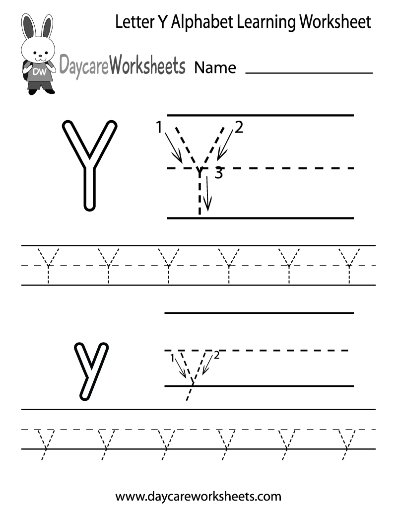 Alphabet Tracing Letter Y AlphabetWorksheetsFree