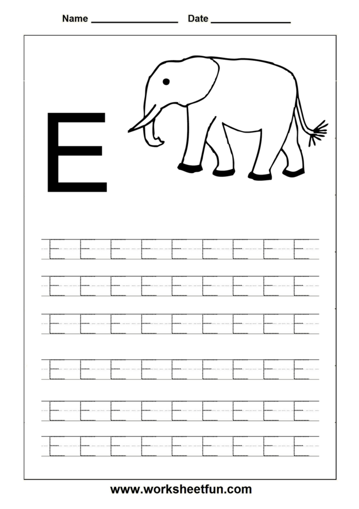 Free Printable Worksheets   Contents | Letter E Worksheets For Letter E Worksheets Tracing
