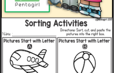 Free Sorting Activities Posters And Worksheets Alphabet A for Alphabet Sorting Worksheets