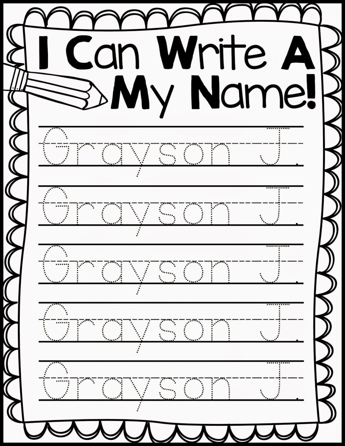 Freebie Friday* Name Handwriting Practice (With Images with Name ...