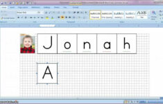 How To Make A Letter Tile Printable Using Microsoft Word with Name Tracing Create