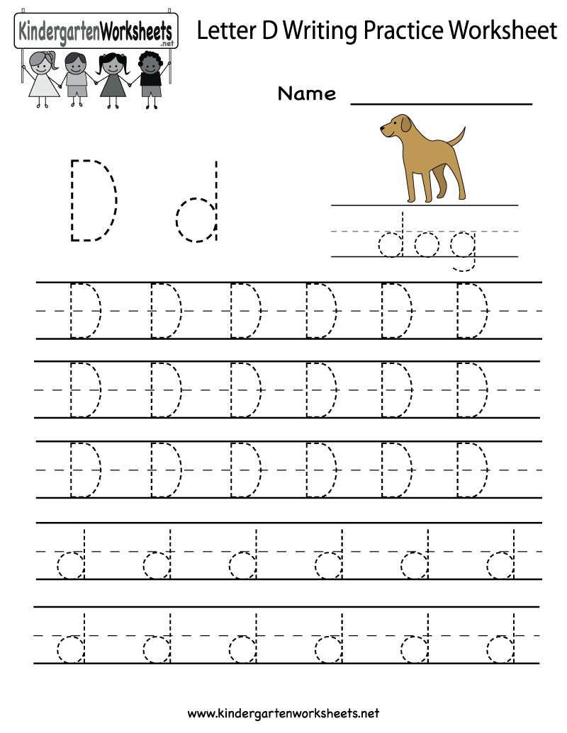 Letter D Worksheets For Kindergarten | AlphabetWorksheetsFree.com