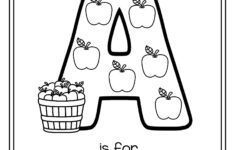 Letter A Is For Apple - Trace And Color Printable Free inside Alphabet Tracing Coloring Worksheets